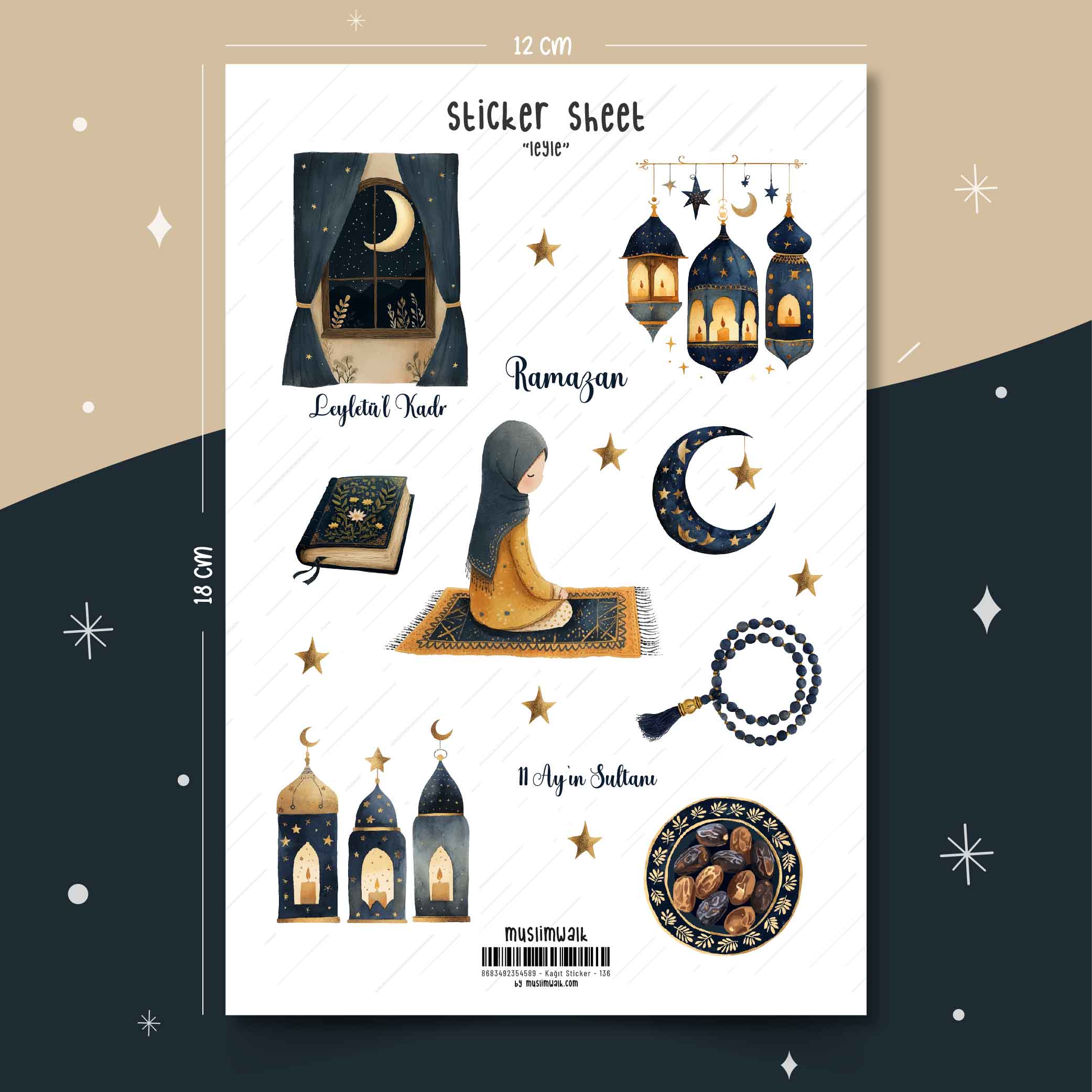 Leylâ - Ramazan Temalı Sticker