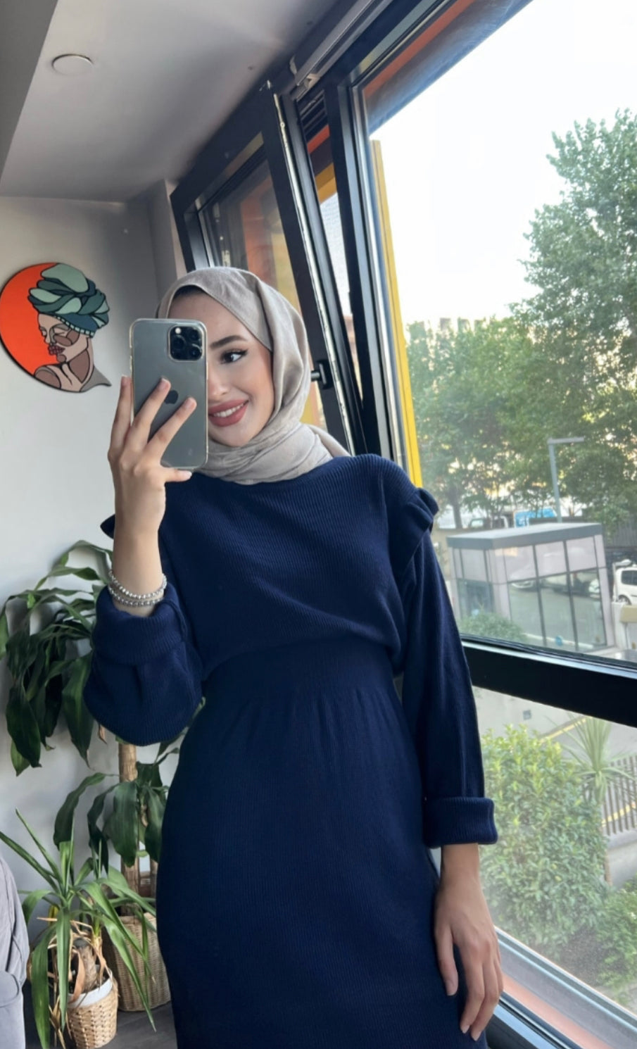 Waist Detailed Knit Dress Navy - Bel Detaylı Triko Elbise Lacivert