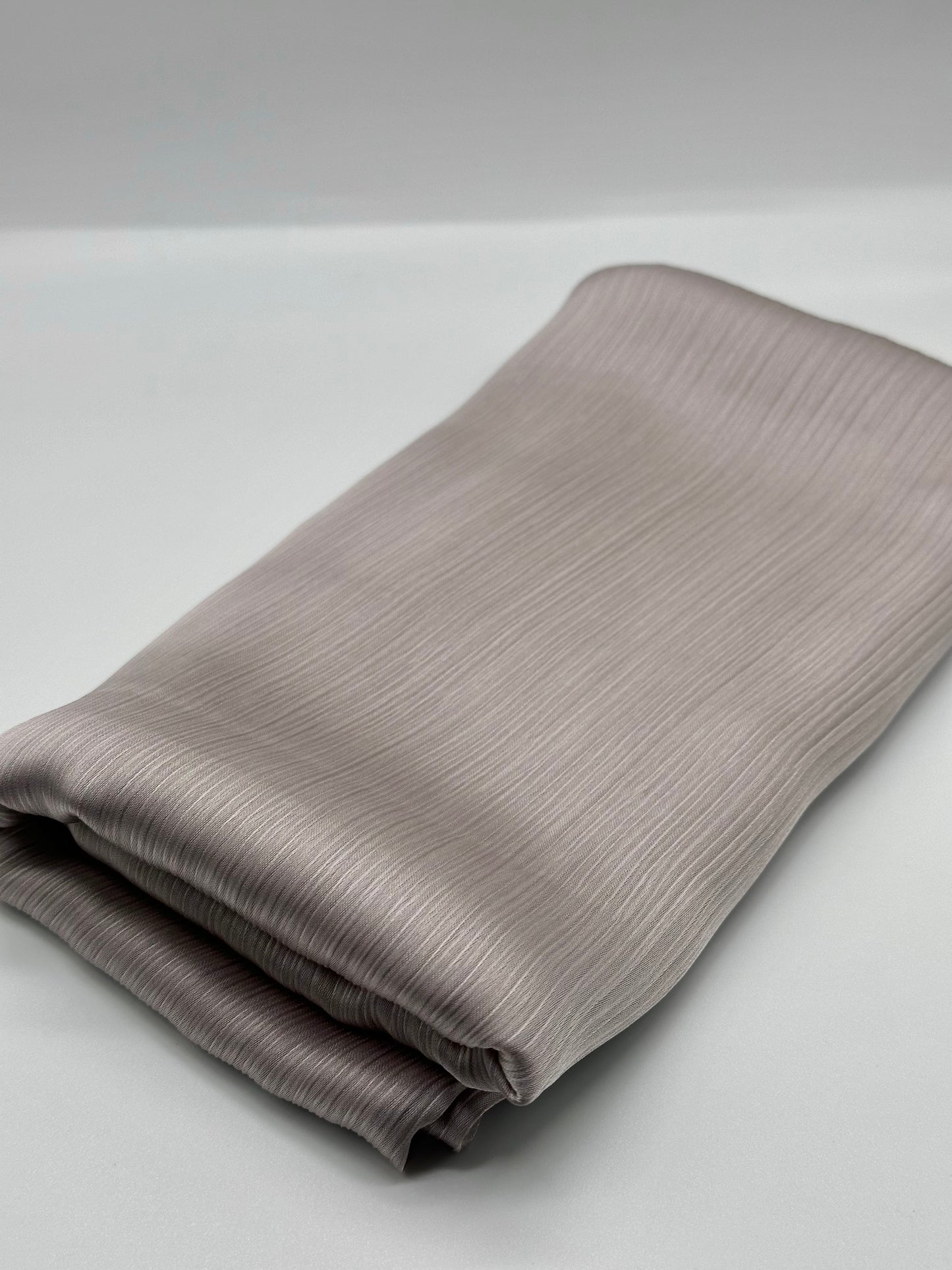 Silver - Crinkle Satin Hijab