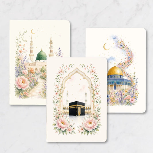 Üç Mescid – 3’lü Çizgisiz Mini Not Defter Seti