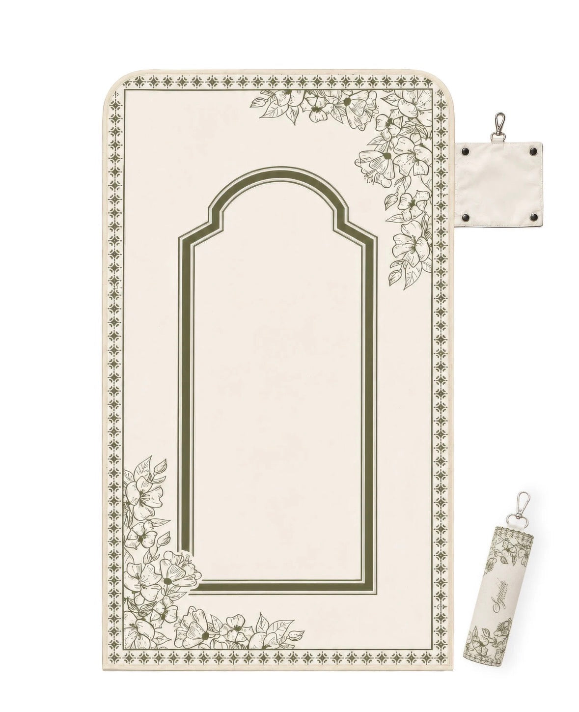 ELEGANT FLORAL - Beige/Khaki XL Charm Seccade