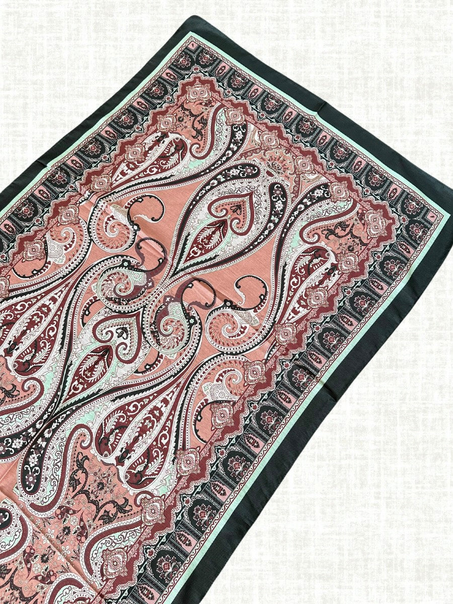 Green&Coral - Ethnic Cotton Hijab
