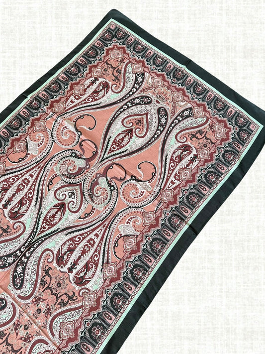Green&Coral - Ethnic Cotton Hijab