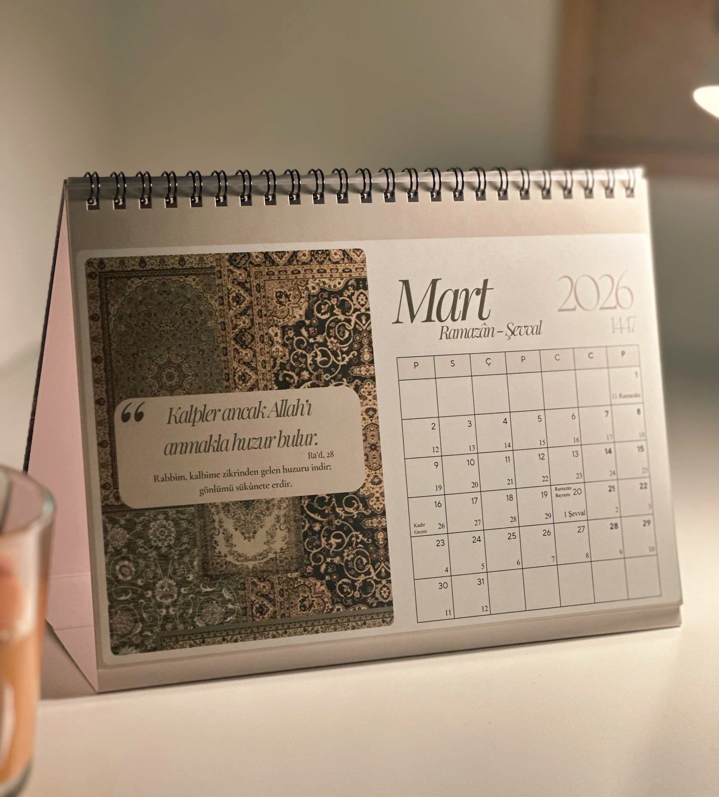 “Mavera” Miladi 2026 & Hicri 1447-48 Takvim