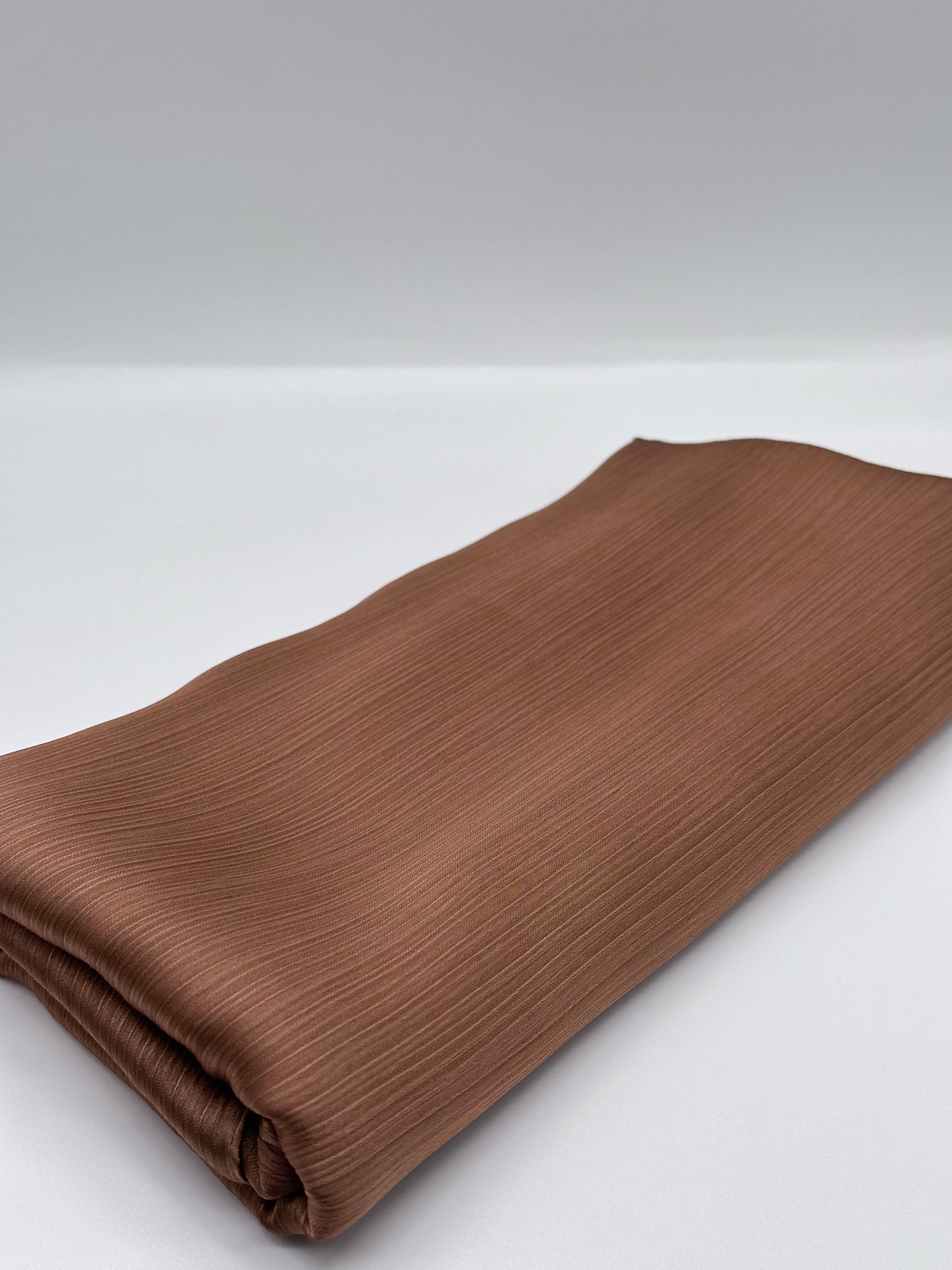 Coffee - Crinkle Satin Hijab