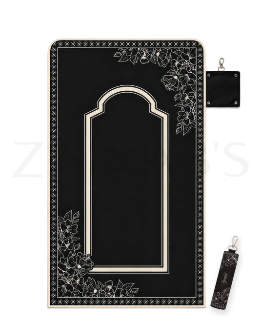 ELEGANT FLORAL - Black/White XL Charm Seccade