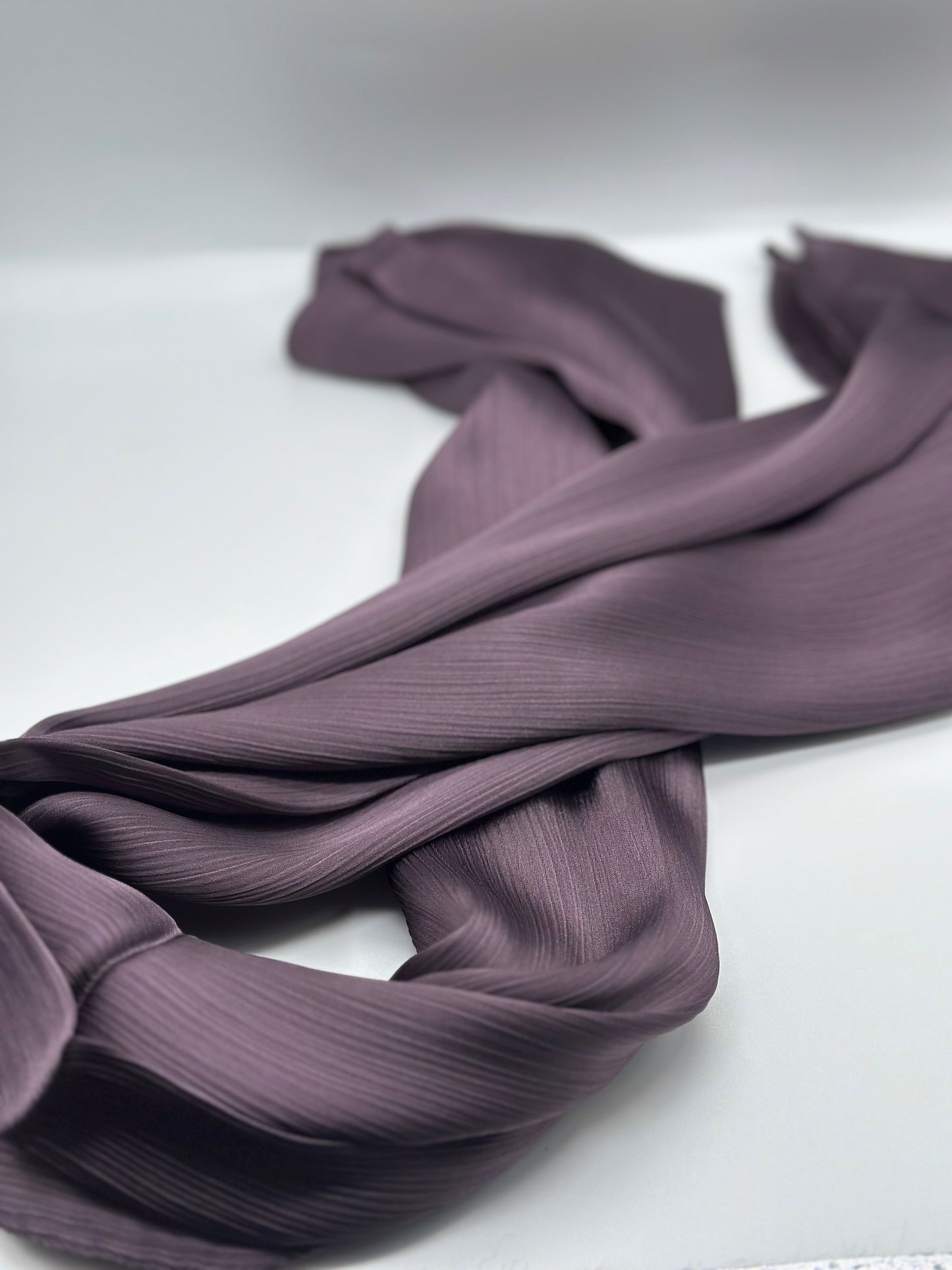 Mauve Grey - Crinkle Satin Hijab