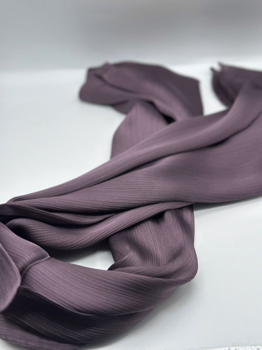 Mauve Grey - Crinkle Satin Hijab