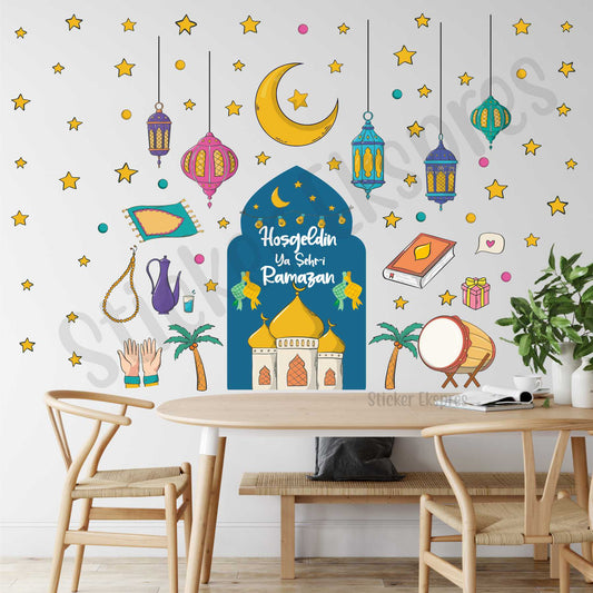 Kubbeli Hoşgeldin Ramazan - Duvar Sticker Seti