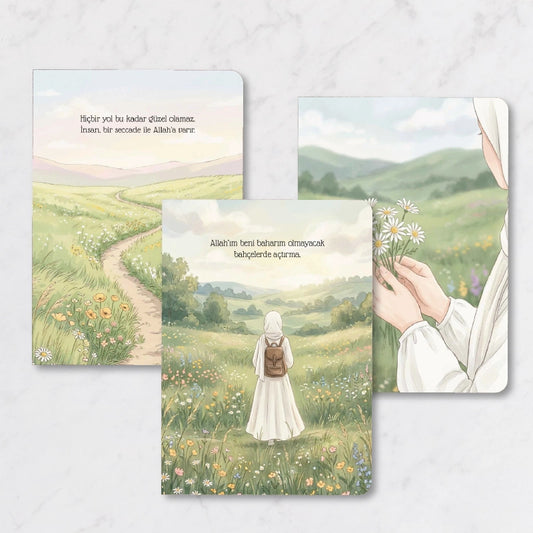 Hak Yolu – 3’lü Çizgisiz Mini Not Defter Seti