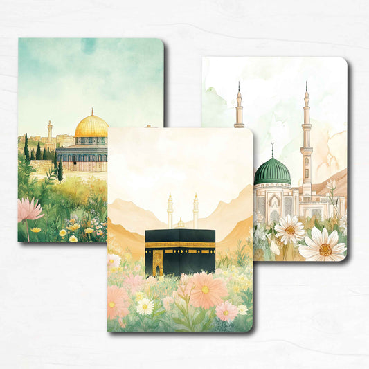 Üç Mescid – 3’lü Çizgisiz Mini Not Defter Seti