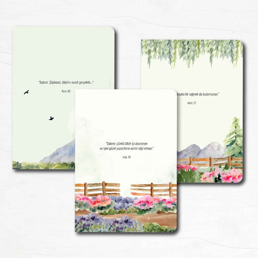 Cennet – 3’lü Çizgisiz Mini Not Defter Seti