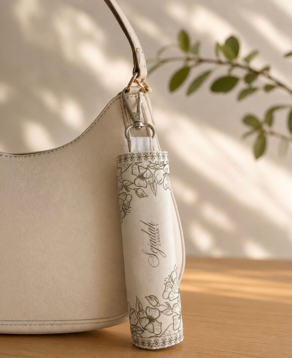 ELEGANT FLORAL - Beige/Khaki XL Charm Seccade
