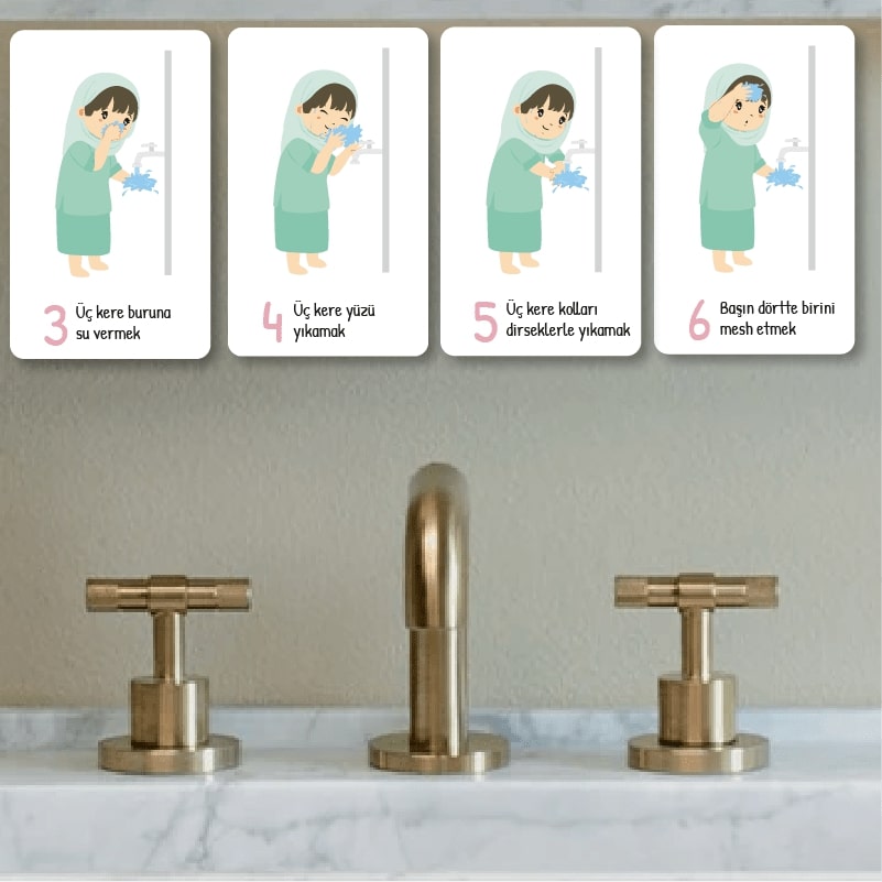 Abdest Almayı Öğreniyorum / Kız - Sticker