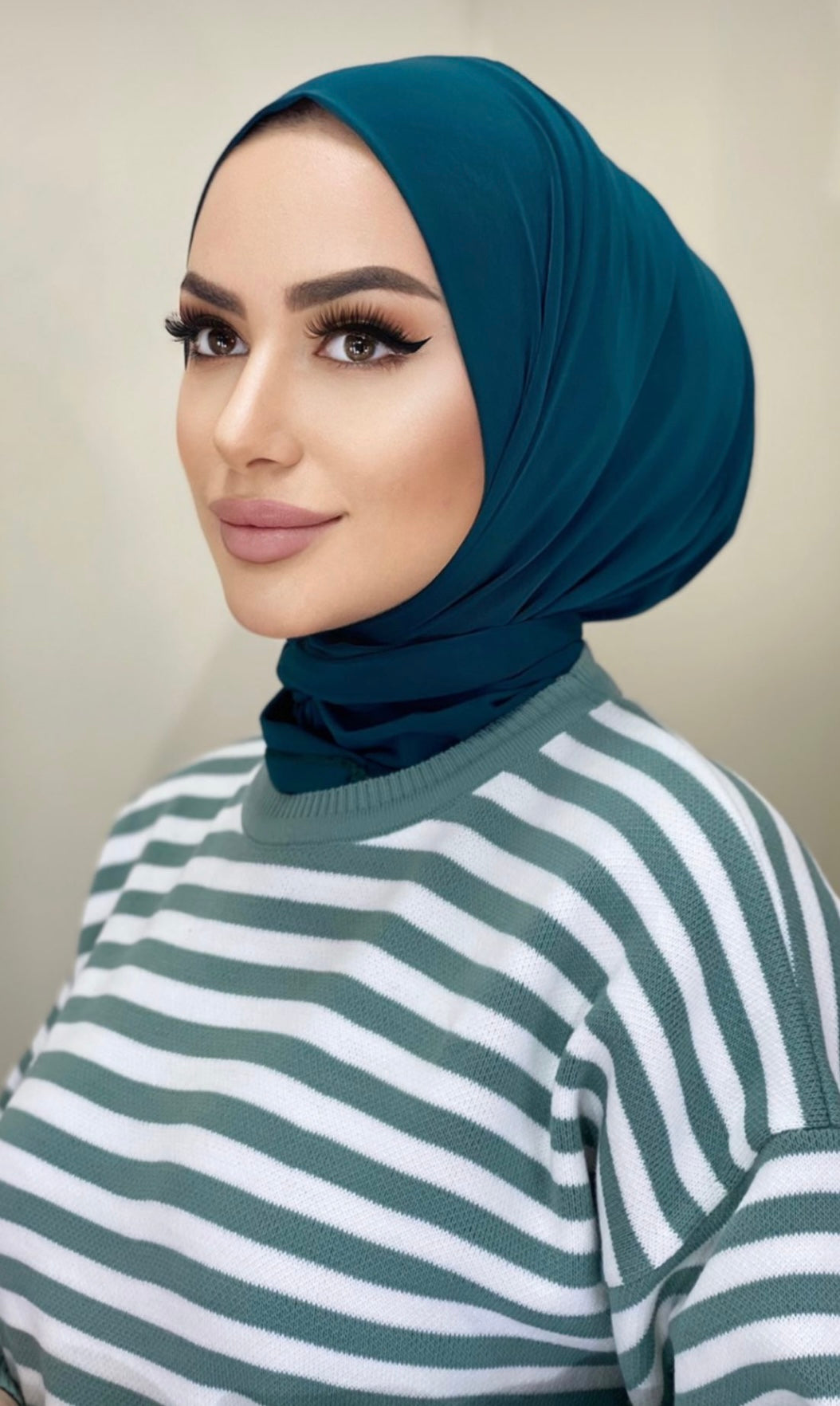 Easy Hijab Petrol Blue - Pratik Şal Petrol
