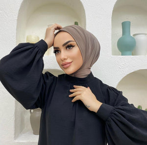 Easy Hijab Taupe Grey- Pratik Şal