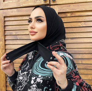 Easy Hijab Black - Pratik Şal Siyah