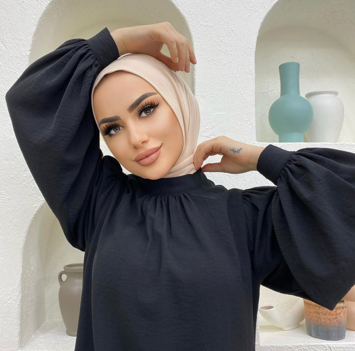 Easy Hijab Beige - Pratik Hijab Bej